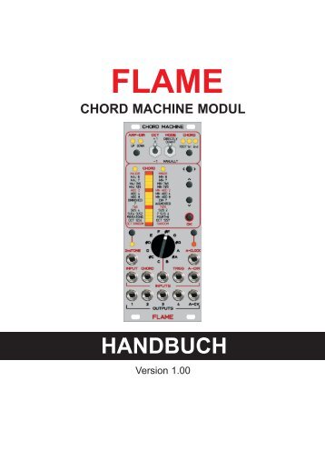 HANDBUCH - Flame - Fortschritt-Musik