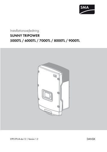 sunny tripower 5000tl / 6000tl / 7000tl / 8000tl / 9000tl - SMA Solar ...