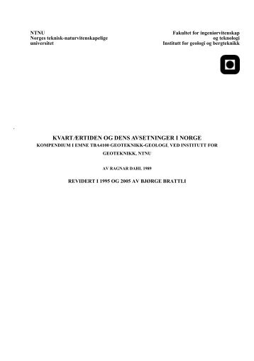 KVARTÆRTIDEN OG DENS AVSETNINGER I NORGE.pdf - NTNU