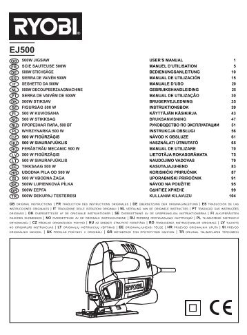 gb 500w jigsaw user's manual 1 fr scie sauteuse 500w manuel d ...