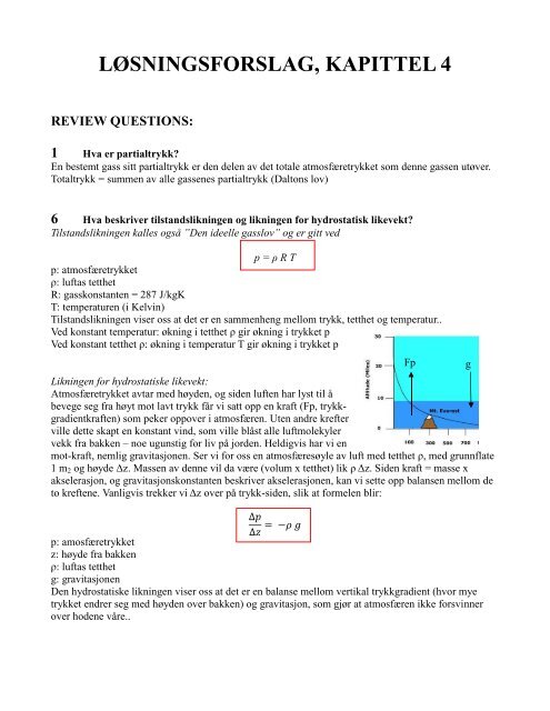 løsningsforslag, kapittel 4 review questions