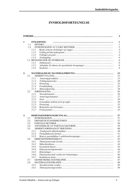 NORDISK HÅNDBOK ARMERT JORD OG FYLLINGER - NTNU