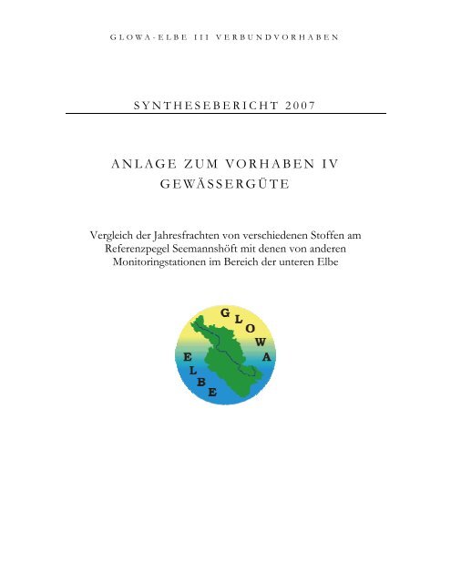 Anlagen VH IV - GLOWA-Elbe