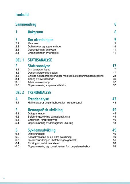 Behovet for spesialisert kompetanse i ... - Helsedirektoratet