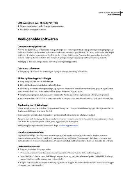 Brug af Adobe Acrobat 8 Standard (PDF)