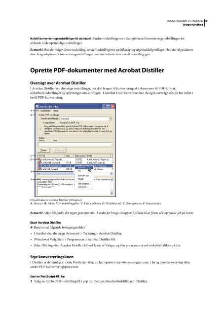 Brug af Adobe Acrobat 8 Standard (PDF)