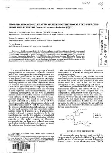 Phosphated and sulphated marine polyhydroxylated steroids ... - IRD