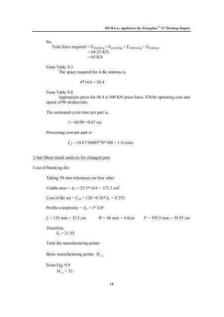 DFMA as Applied to the Swingline 747 Desktop ... - University of Utah