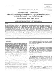 Staging of non-small cell lung cancer: clinical value of positron ...