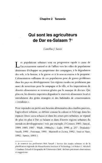 Faire campagne en ville - L'agriculture urbaine en Atrique de I'Est