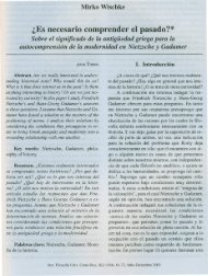 ¿Es necesario comprender el pasado? - Instituto de Investigaciones ...