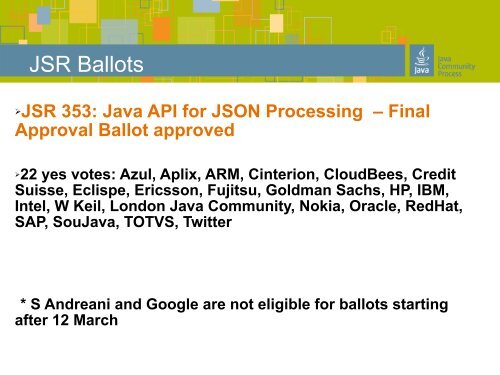 EC stats - Java Community Process Program