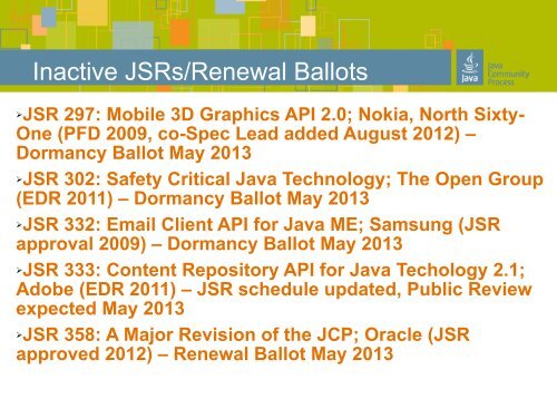 EC stats - Java Community Process Program