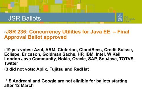 EC stats - Java Community Process Program