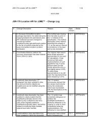 JSR-179 Location API for J2ME™ - Change Log