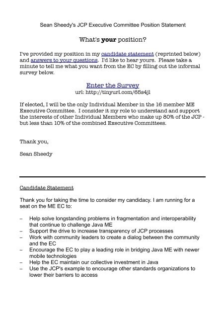Sean Sheedy - Java Community Process Program