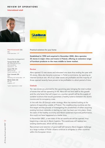 Review of operations - JD Group