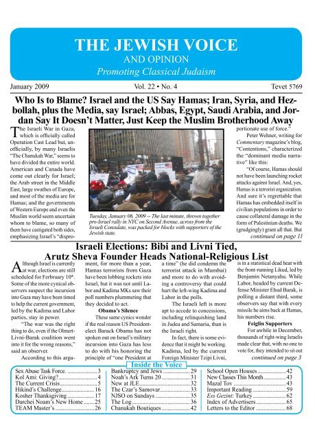 January 2009 - Jewish Voice and Opinion