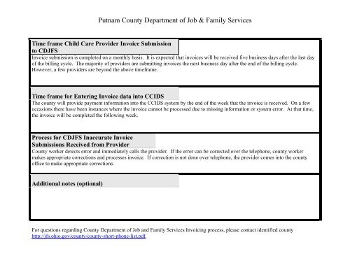 County Invoice Process - Ohio Department of Job and Family ...