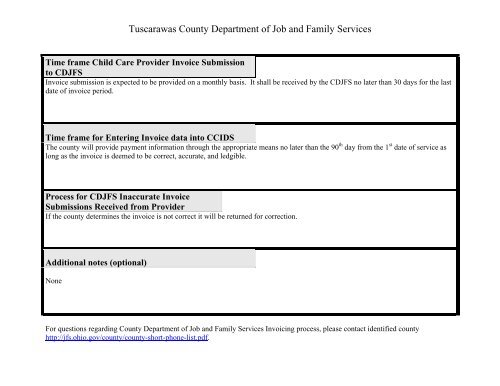 County Invoice Process - Ohio Department of Job and Family ...
