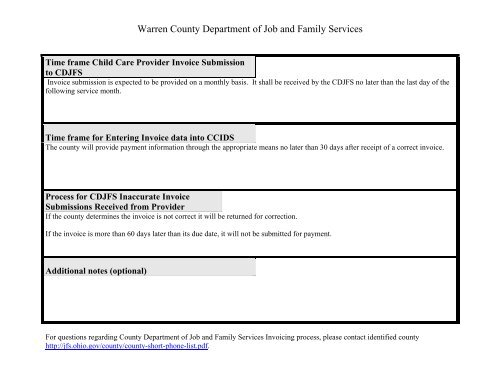 County Invoice Process - Ohio Department of Job and Family ...