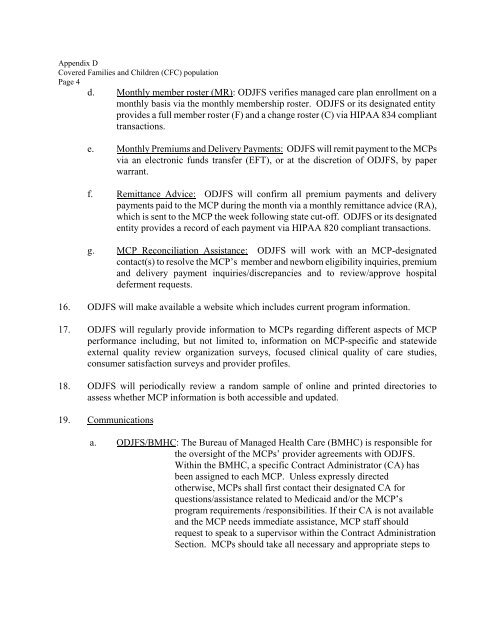 Odjfs Child Care Payment Chart