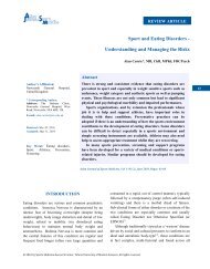 Sport and Eating Disorders - TUMS Electronic Journals