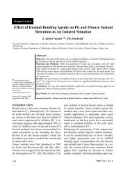 Effect of Enamel Bonding Agents on Pit and Fissure Sealant ...