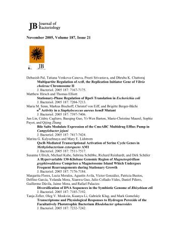 Journal of Bacteriology