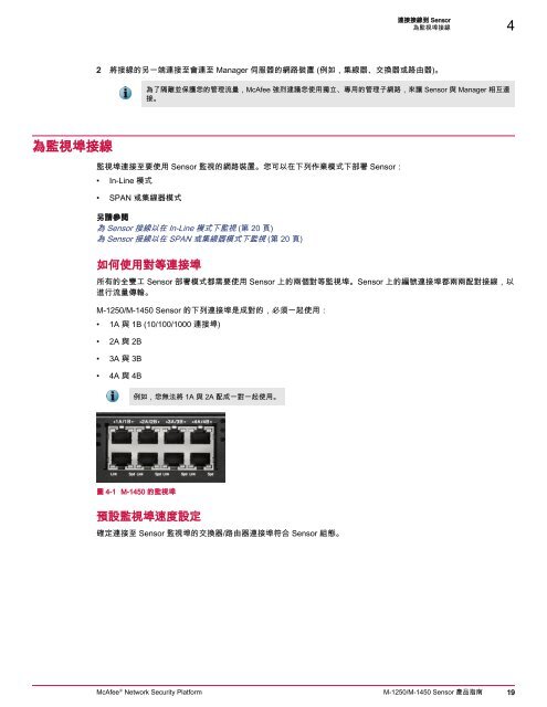 Network Security Platform M-1250/M-1450 Sensor Product ... - McAfee