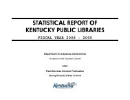 statistical report of kentucky public libraries - Kentucky Department ...