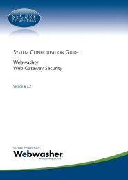 Webwasher 6.7.2 System Configuration Guide - McAfee