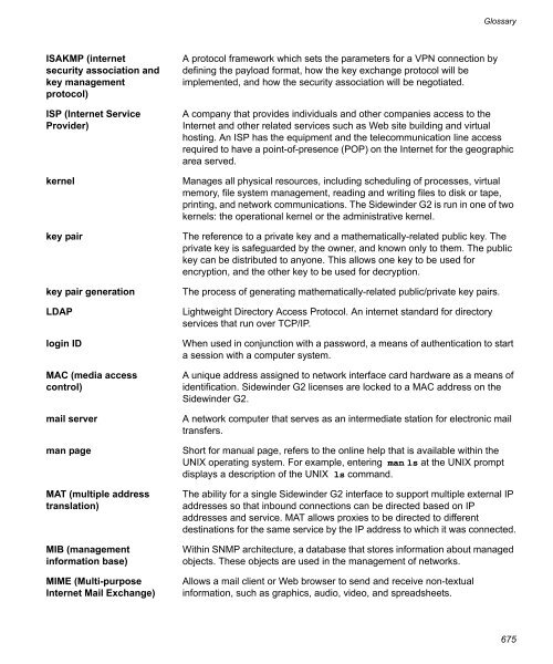 Sidewinder G2 6.1.2 Administration Guide - Glossary of Technical ...