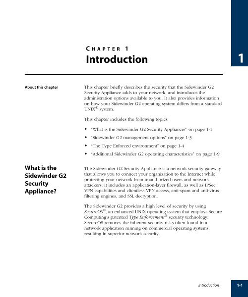 Sidewinder G2 6.1.1 Administration Guide - Glossary of Technical ...