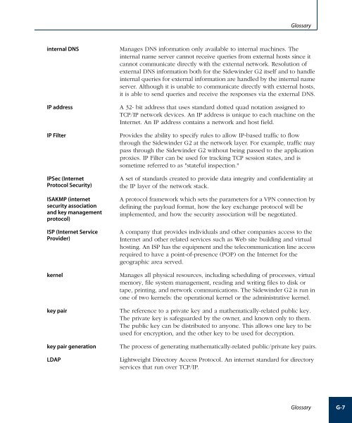 Sidewinder G2 6.1.1 Administration Guide - Glossary of Technical ...
