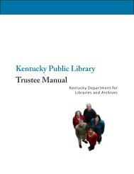 Kentucky Public Library Trustee Manual - KDLA