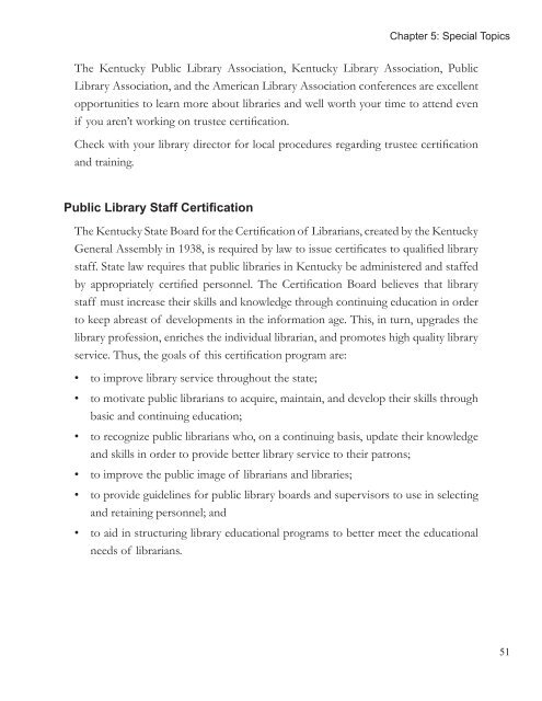 Kentucky Public Library Trustee Manual - KDLA