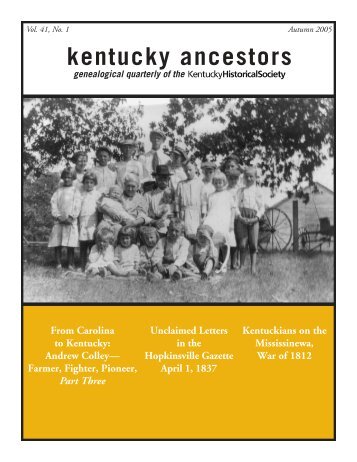 kentucky ancestors - e-archives Home