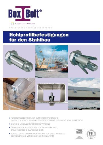 Hohlprofilbefestigungen für den Stahlbau - Kee Safety, DE