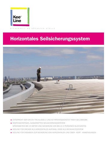 Horizontales Seilsicherungssystem - Kee Safety, DE