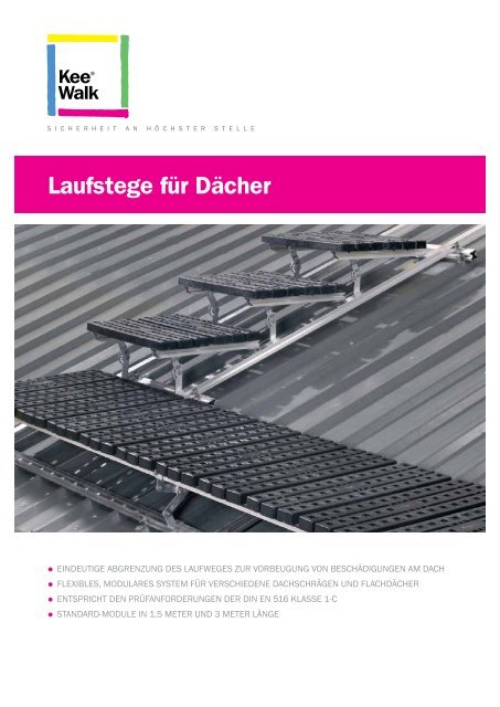 Laufstege für Dächer - Kee Safety, DE