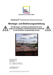 KEEGUARD Montage- und Bedienungsanleitung - Kee Safety, DE