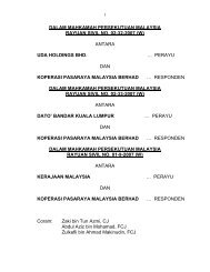 Dalam Mahkamah Rayuan Malaysia Bidangkuasa Rayuan Rayuan Sivil