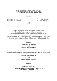 In The Court Of Appeal Of Malaysia Criminal Appeal No B 05 17 2009