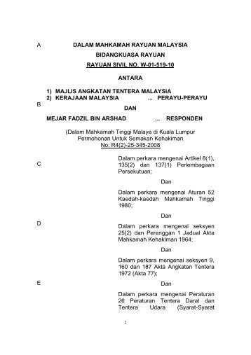 abcde dalam mahkamah rayuan malaysia bidangkuasa rayuan ...