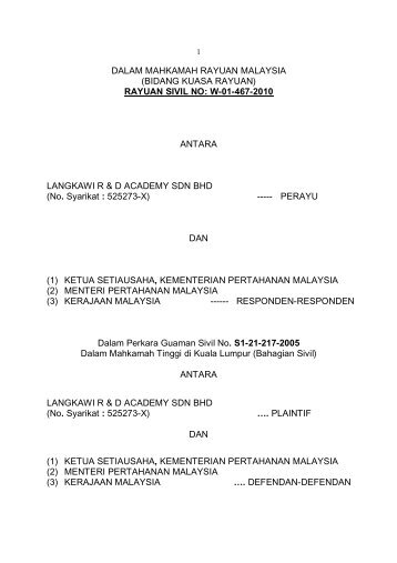 w-01-467-2010 antara langkawi r & d academy sdn bhd