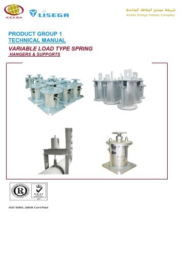 product group 1 technical manual variable load type spring - keksa