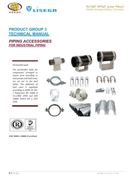 technical manual of piping system download manual:... product group 3 technical manual piping accessories - keksa