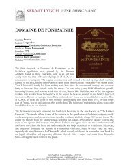 Domaine de Fontsainte Tech Sheet - Kermit Lynch Wine Merchant