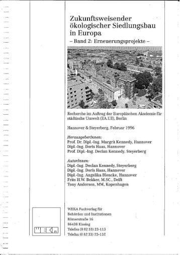 Zukunftsweisender ökologischer Siedlungsbau in Europa - Kennedy ...